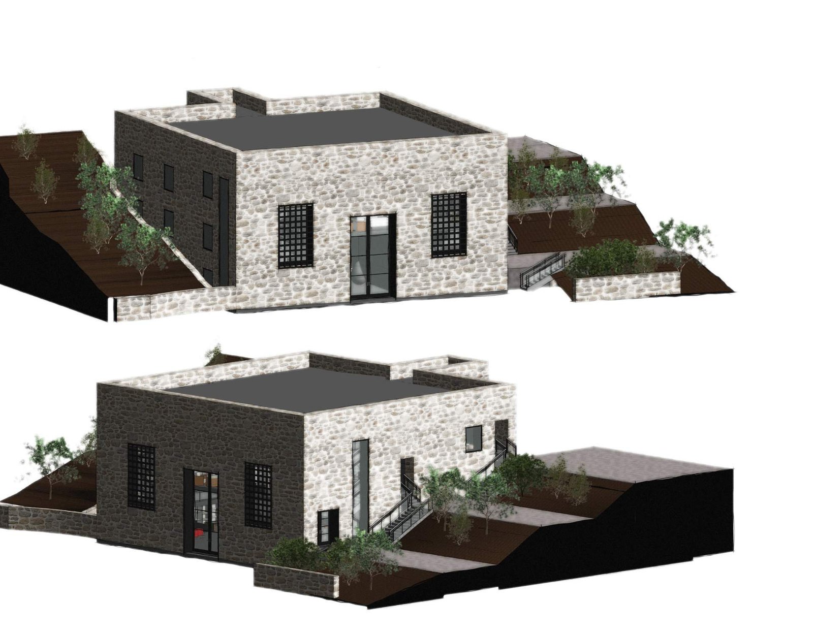 Massing study of the existing structure